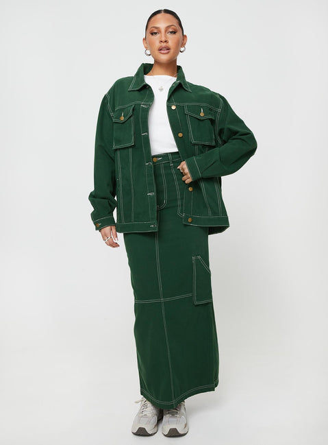 Denim shacket Classic collar, button fastening at front, twin chest pockets