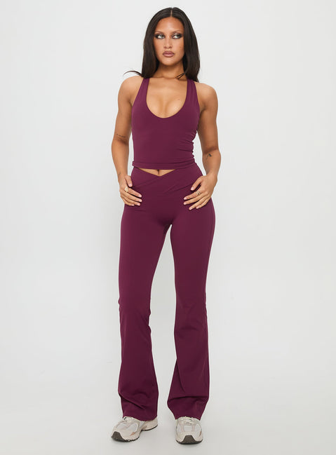 Fast Track Longline Active Tank Top Plum