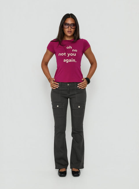 You Again Graphic Top Plum