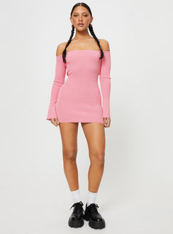 Parisa Long Sleeve Mini Dress Pink