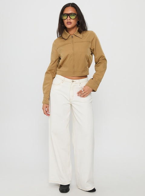 Perfection Cropped Jacket Mustard