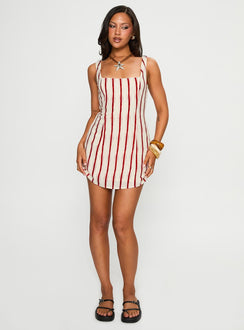 Maris Mini Dress Red Stripe