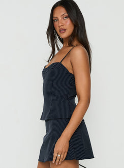 Laeyla Tailored Cami Top Navy Pinstripe