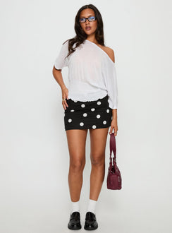 Dayten Off Shoulder Sheer Top White