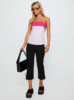 Same Situation Strapless Top Pink