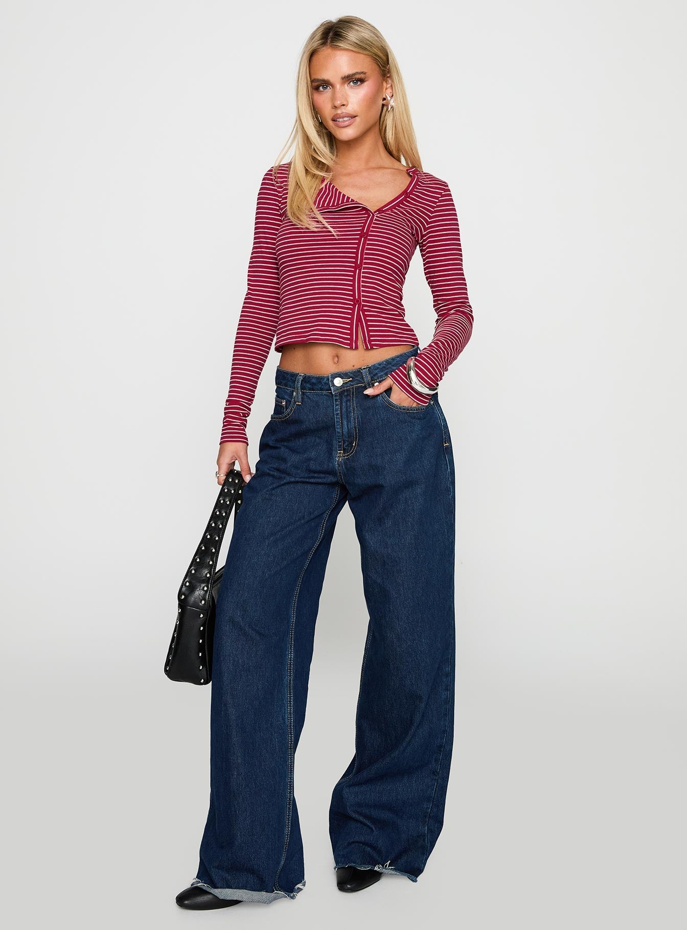 Passoni Long Sleeve Top Red / White Stripe