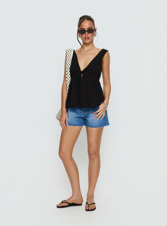 Dianna Babydoll Cami Top Black