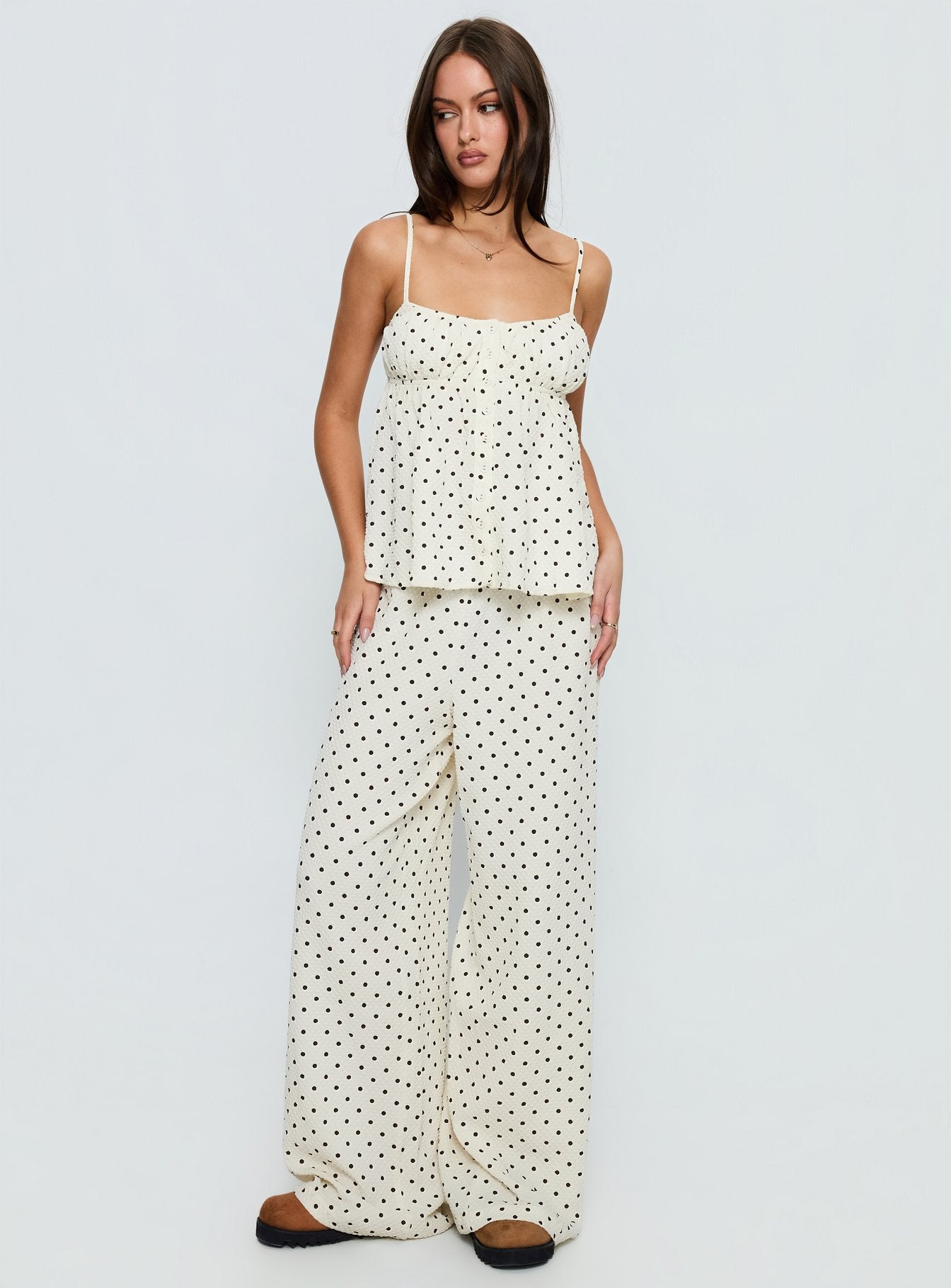 Cassini Set White Polka