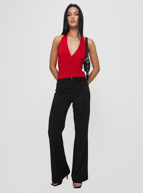 Temptress Halter Top Red