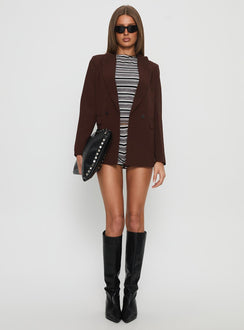 Katrice Oversized Blazer Chocolate
