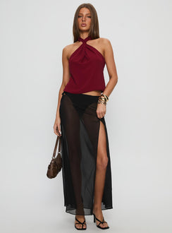 Adalynne Twist Front Top Red