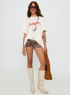 Unwind In Peace Oversized Tee White