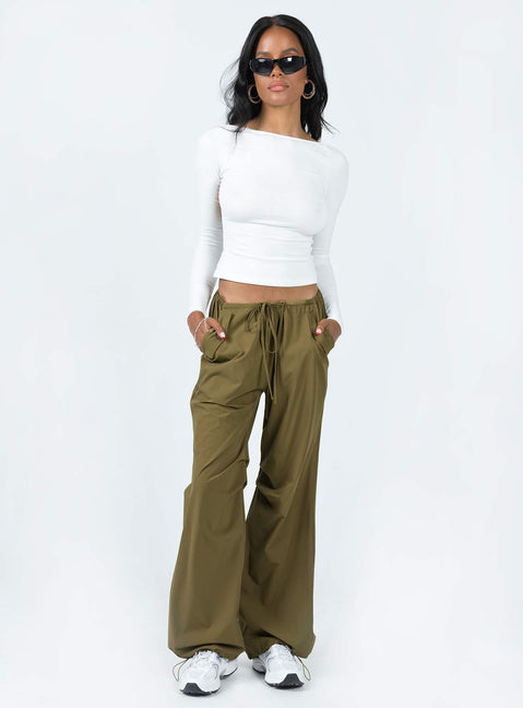 product Princess Polly  Somers Parachute Pant Khaki