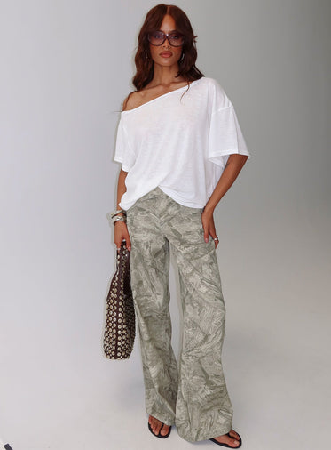 Winny Off Shoulder Tee White