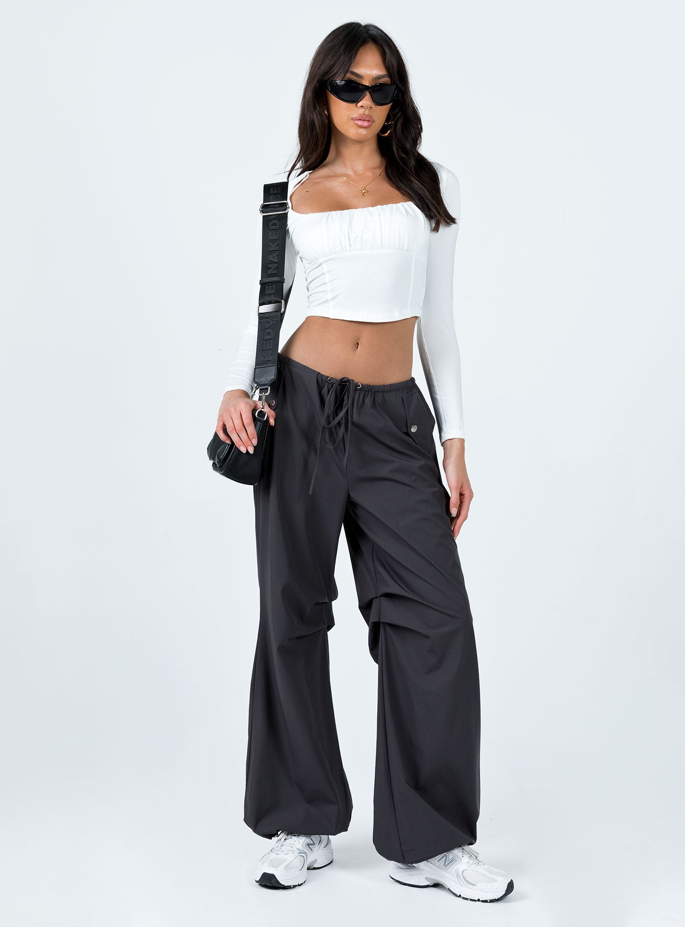 product Princess Polly Full Sleeves Square Neck  Cahill Long Sleeve Top White