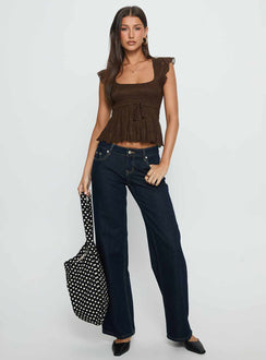 Auroraah Frill Top Chocolate