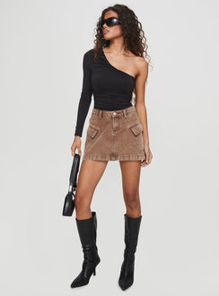 Envi One Shoulder Bodysuit Black