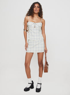 Olivine Skort Blue / White Check