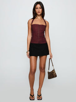 Supermodel Top Burgundy