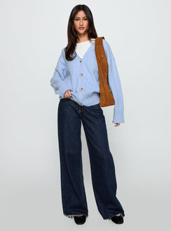 Come Back Soon Knit Cardigan Blue