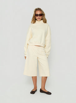 Anyya Funnel Neck Crew Jumper Cream