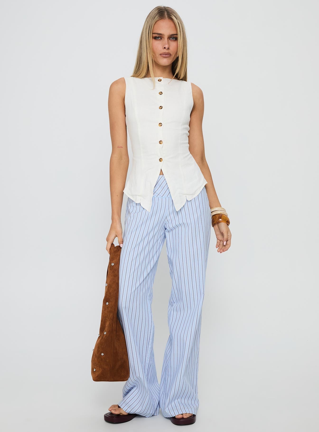 Dulcinea Longline Vest Top White