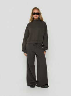 Anyya Funnel Neck Crew Jumper Iron Grey