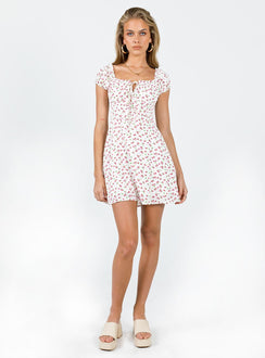 product Princess Polly Crew Neck  Lidia Mini Dress White Multi