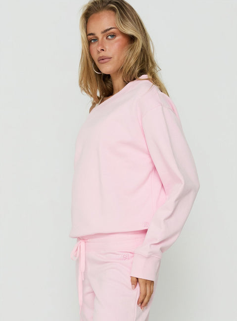 Wellness Off The Shoulder Jumper Pink