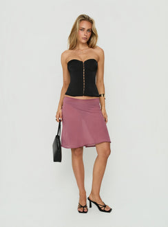 Jazzy Strapless Corset Top Black