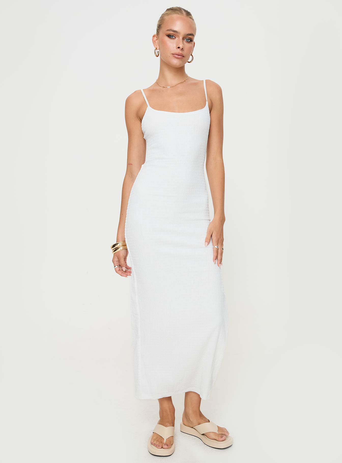 Elestria Maxi Dress White Petite