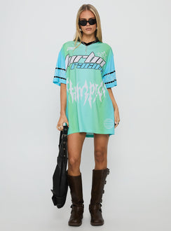 Turbo Champion Moto Jersey Top Blue / Green