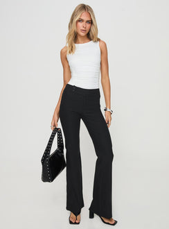 back view of model wearing Princess Polly Pizarro Bodysuit White Sleeveless 