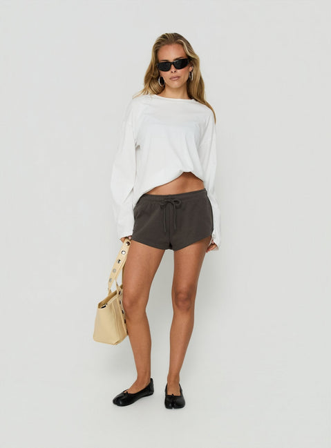 Quinncy Low Rise Sweat Shorts Iron Grey