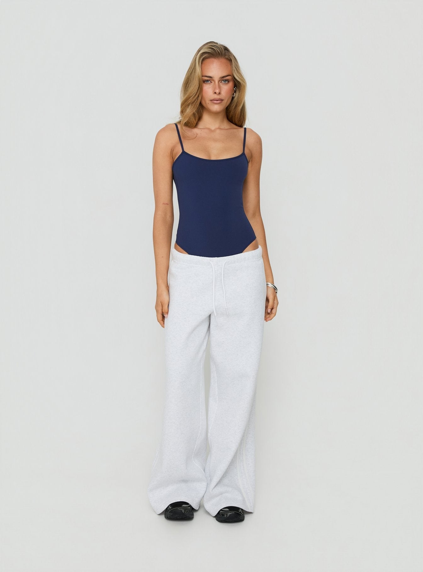 Daily Define Thin Strap Low Back Bodysuit Navy