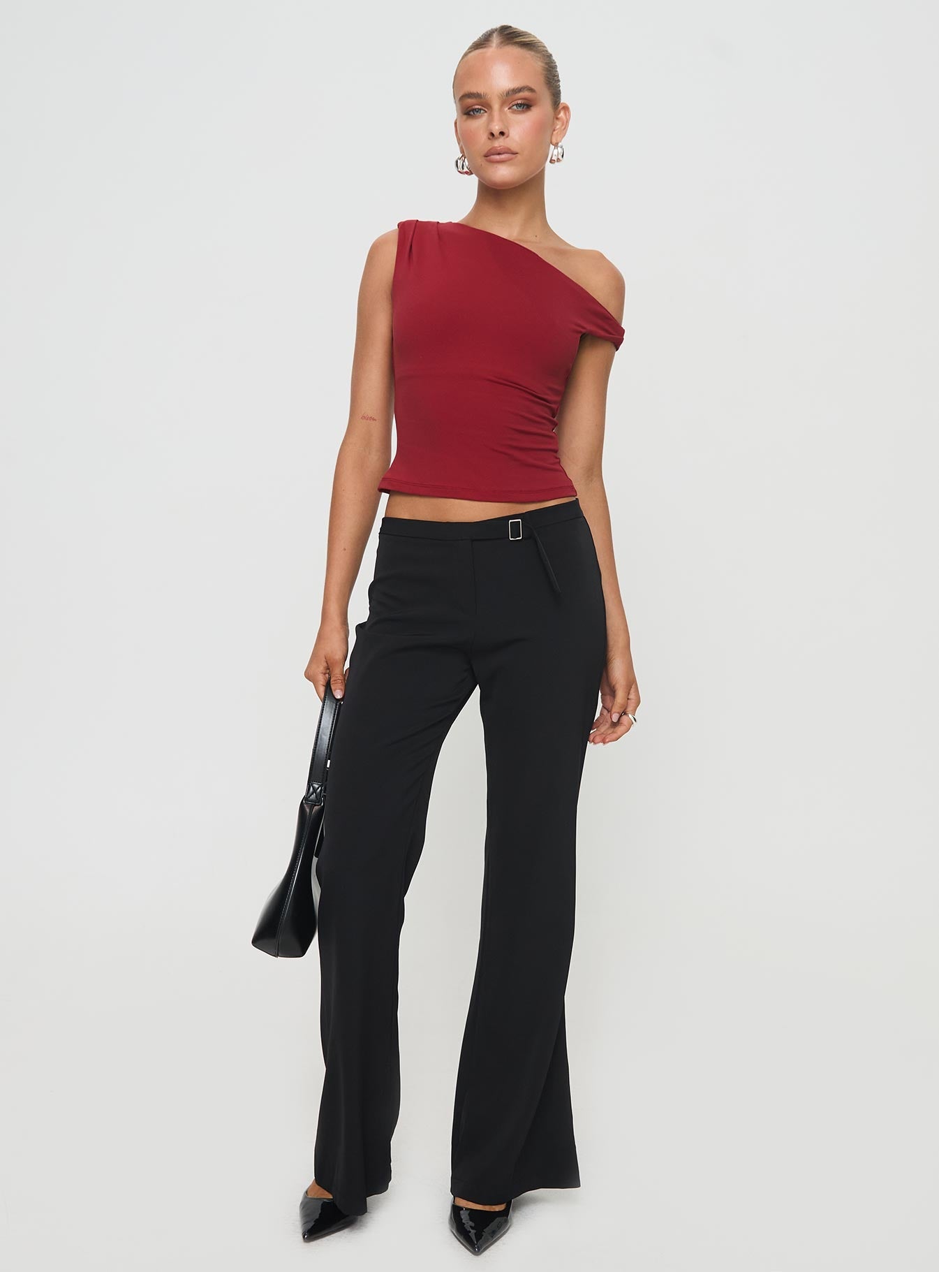 No One Low Waist Pants Black