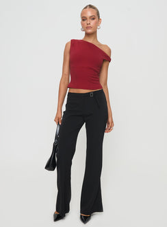 No One Low Waist Pants Black