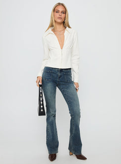 High Tide High Rise Bootleg Jeans Blue