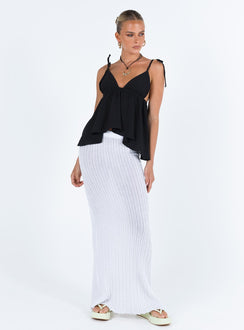 product Princess Polly Sleeveless Sweetheart  Hearts Flutter Top Black Lower Impact