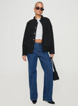 Bomber jacket High neckline, button fastening, twin hip pockets, elasticated waistband Non-stretch material, unlined