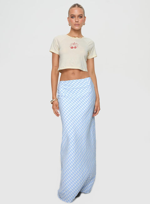Gingham maxi skirt
