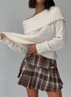 Cartwright Mini Skirt Brown Check