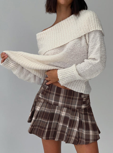 Cartwright Mini Skirt Brown Check