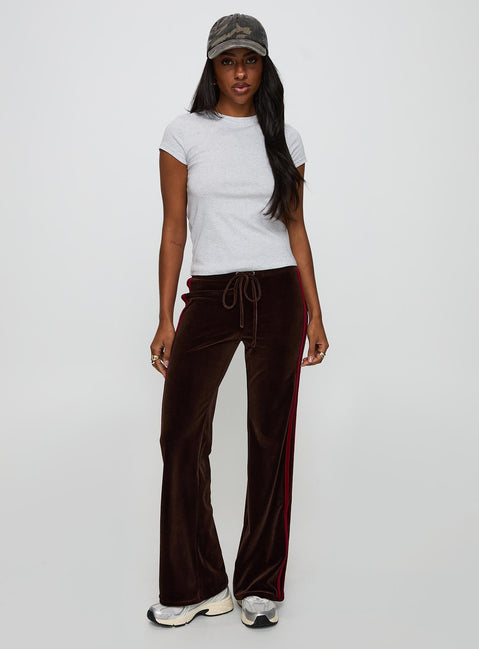 Belita Trouser Brown / Red