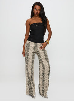 Serpentina Straight Leg Jeans Snake Mid Rise 