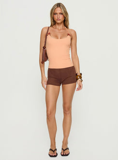 Roller Coaster Bead Detail Top Orange