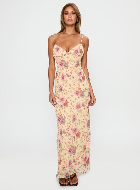 Sugar Plum Maxi Dress Cream / Floral