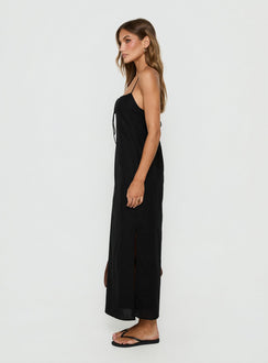 Selorra Tie Detail Maxi Dress Black