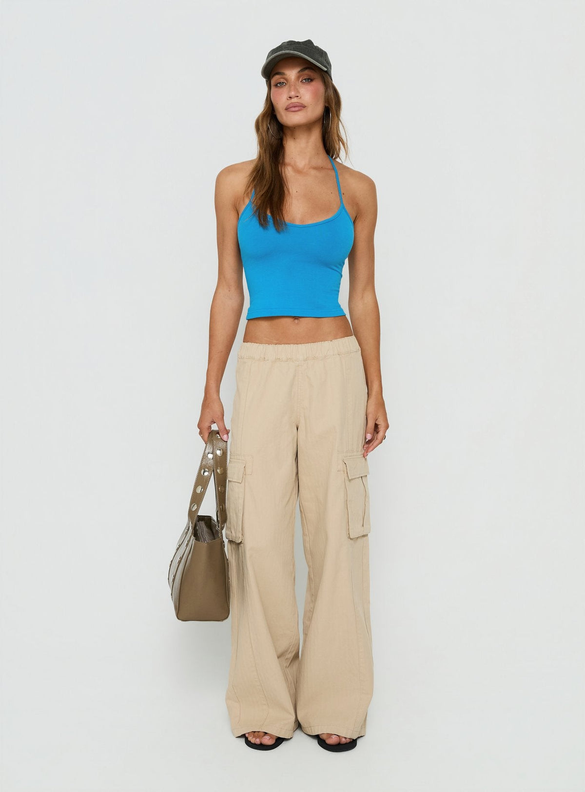 Scarletta Ultra Wide Cargo Pants Natural