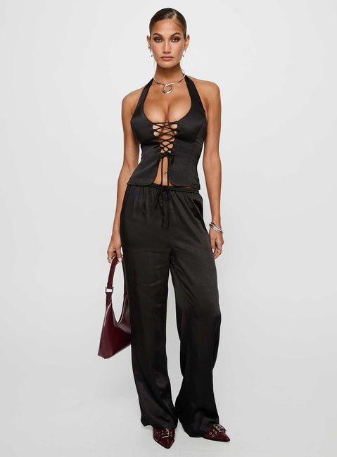 Cinematic Timing Tie Up Set Black